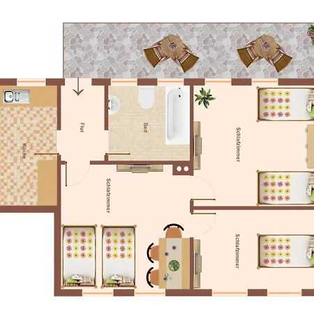 Vaz Apartments Haus Walsum Fuer Monteure, Kueche, Terrasse, Tv, Parkplatz *