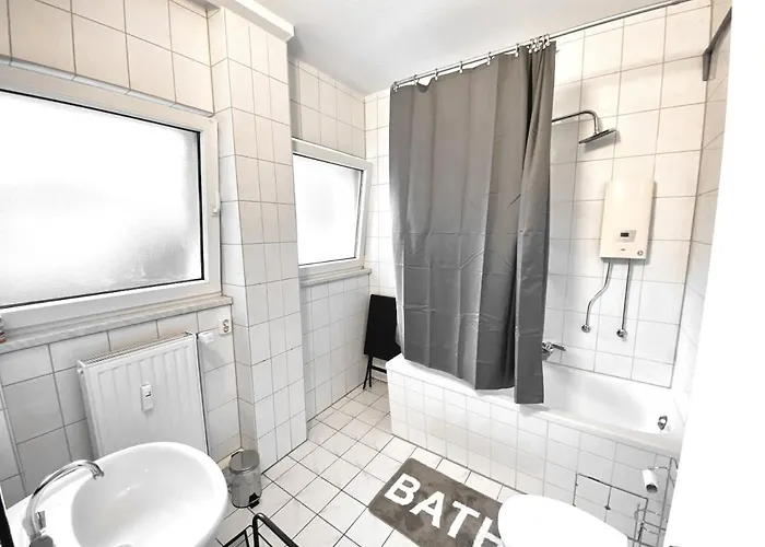 아파트 Vaz Haus Walsum Modernes Monteur- & Team-base Wlan, Kueche 뒤스부르크